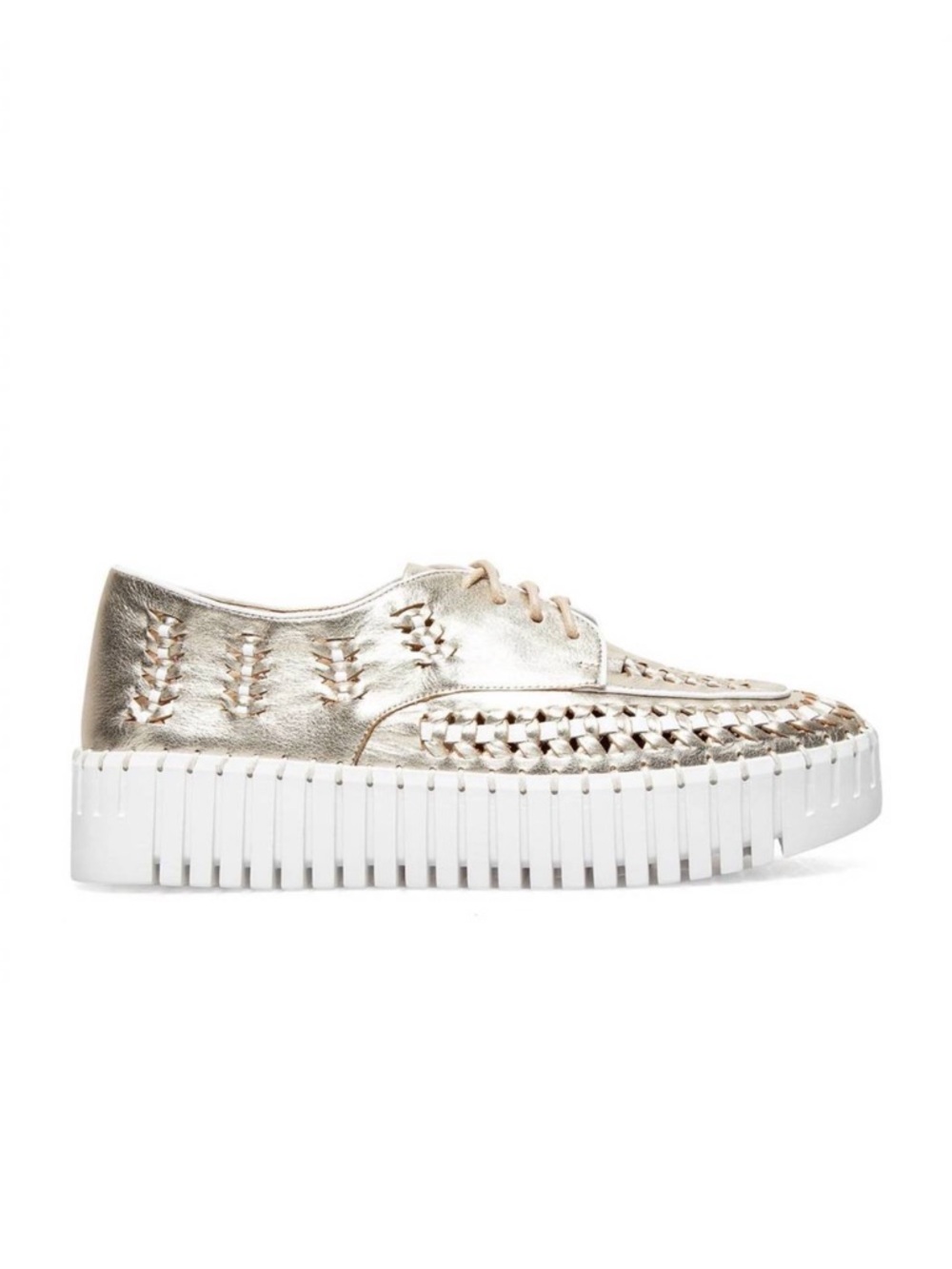 Silent D Brodie’s Platform Sneakers in Pale Gold